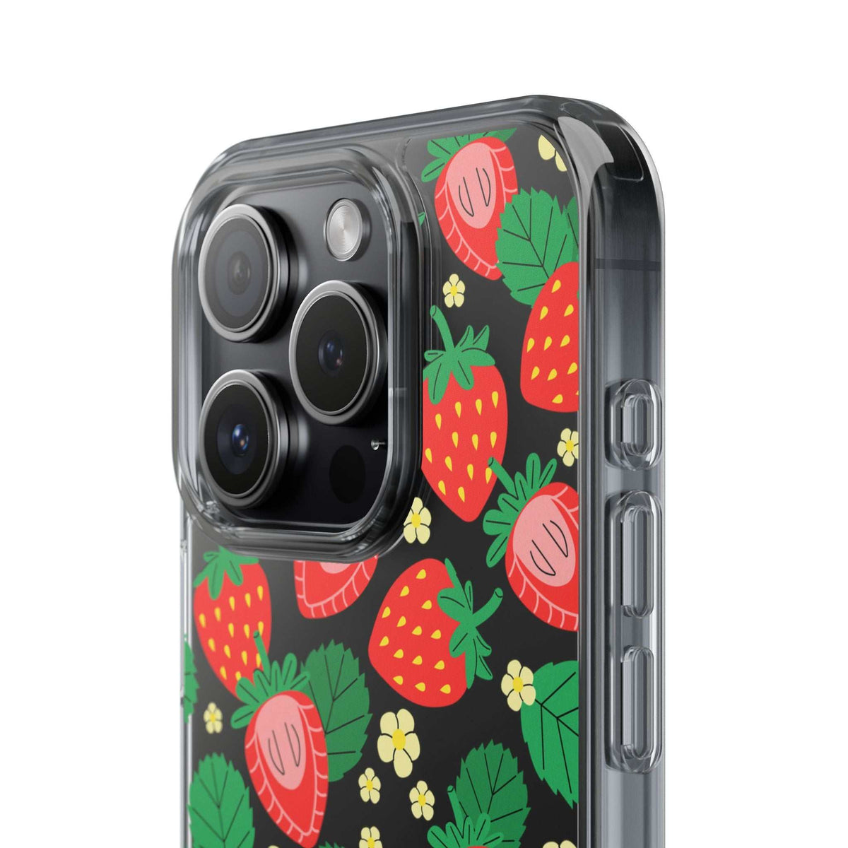 Fruit Stickers Summer Aesthetic Eat Your Veggies Clear iPhone Case For iPhone 14, iPhone 13, iPhone 12, iPhone 16 Pro, 15 Pro Max Cover