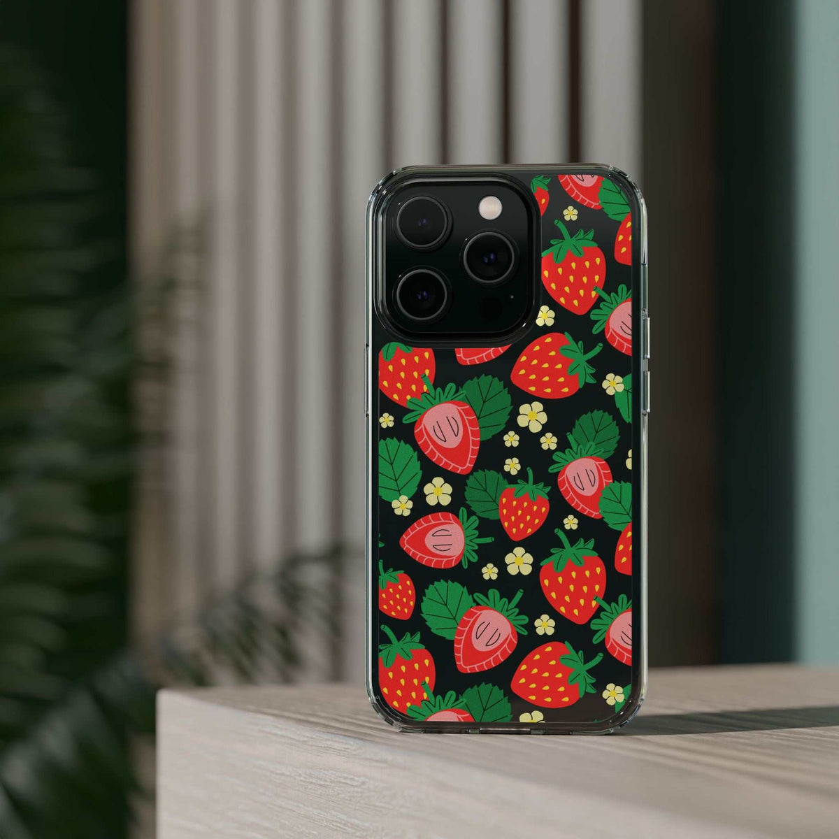 Fruit Stickers Summer Aesthetic Eat Your Veggies Clear iPhone Case For iPhone 14, iPhone 13, iPhone 12, iPhone 16 Pro, 15 Pro Max Cover