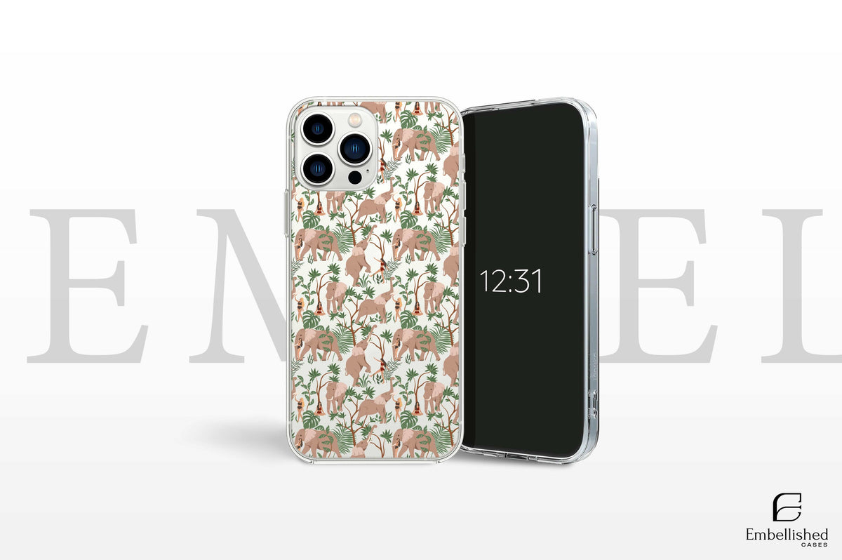 Elephant Phone Case, Wildlife Gift, Elephant Animal Lover Gift, Iphone 15, 14, 13, 12, 11, X, SE, Galaxy S, Note, A, Custom Phone Case