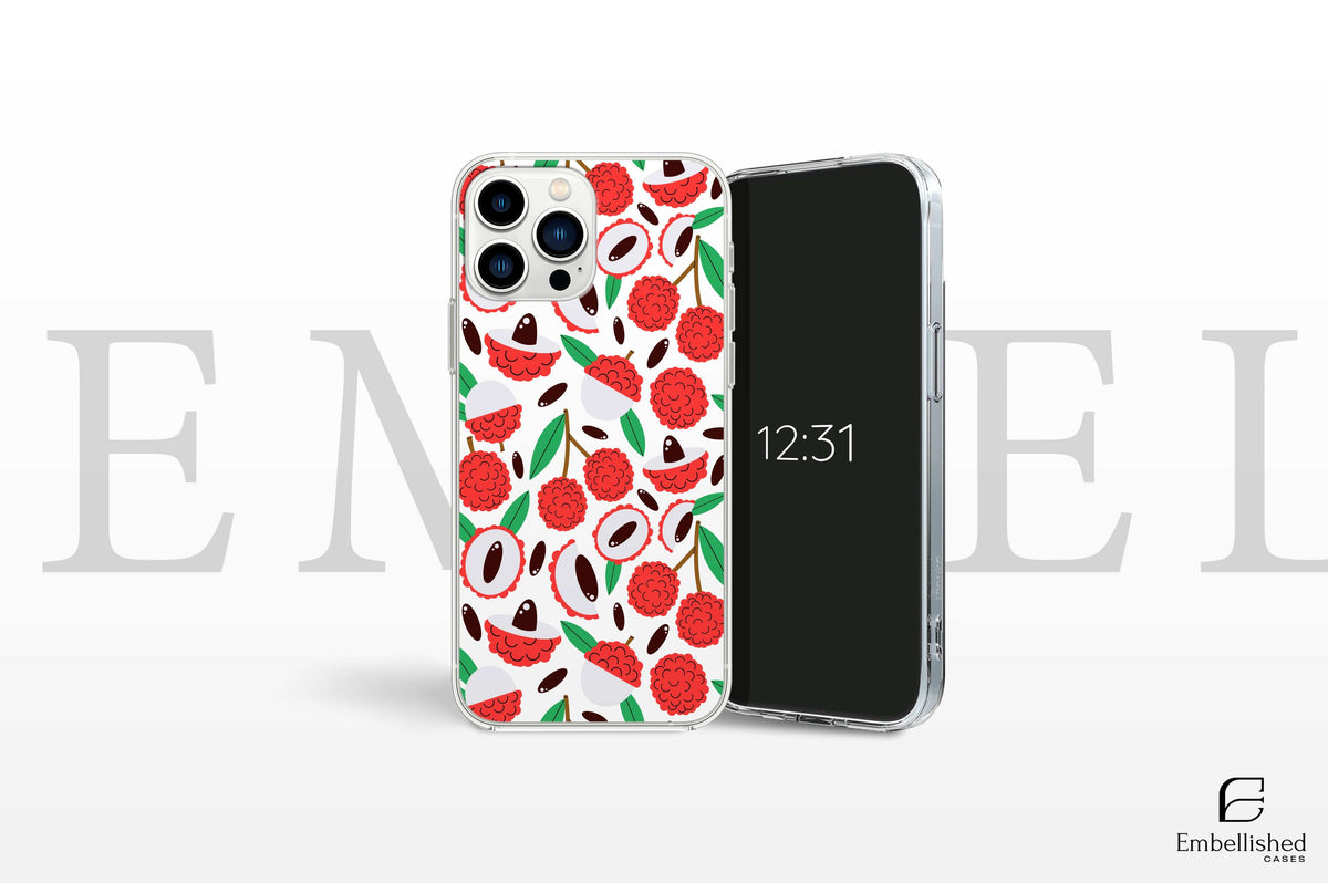 Fruit Stickers Summer Aesthetic Eat Your Veggies Clear iPhone Case For iPhone 14, iPhone 13, iPhone 12, iPhone 16 Pro, 15 Pro Max Cover