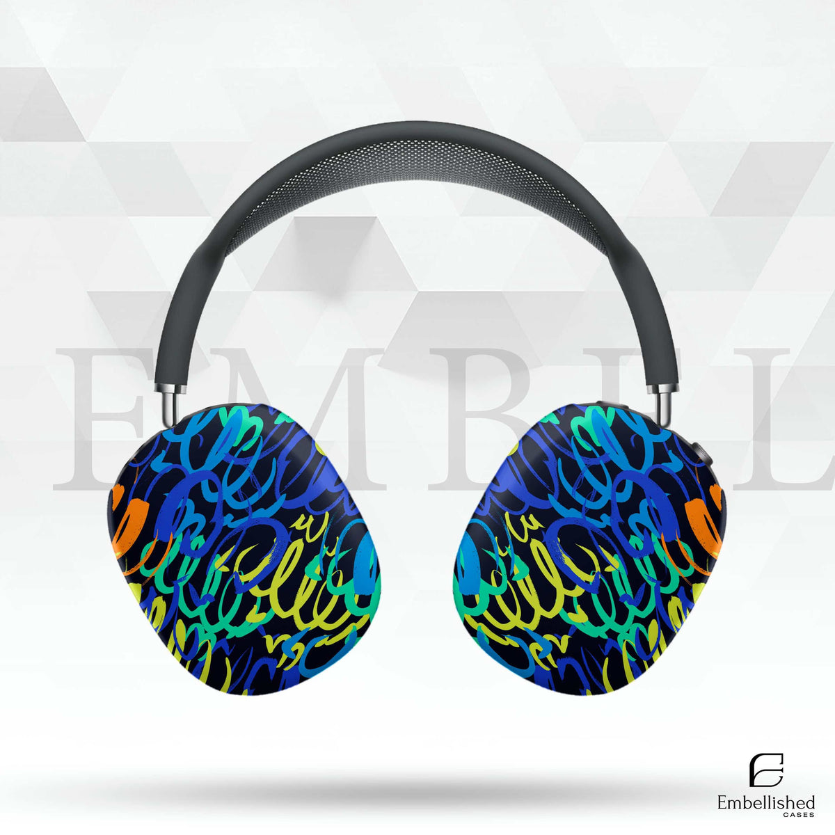 Color Burst Skin for Apple Airpods Max Headphones - Printed Vinyl Wrap Decal Sticker Protective Grip - Colorful Pattern Rainbow